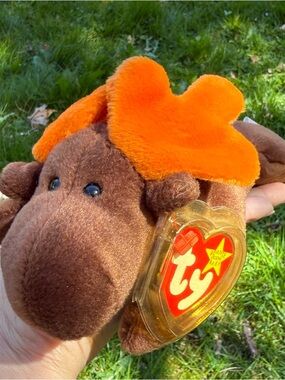 TY BEANIE BABY 1993 Brown Moose Chocolate Retired RARE Ty Vintage Collection